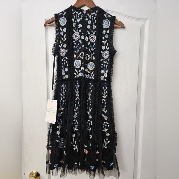 Mac Duggal Sequin Floral Tulle Cocktail Dress Sz 0, 4 NWT - Picture 5 of 12